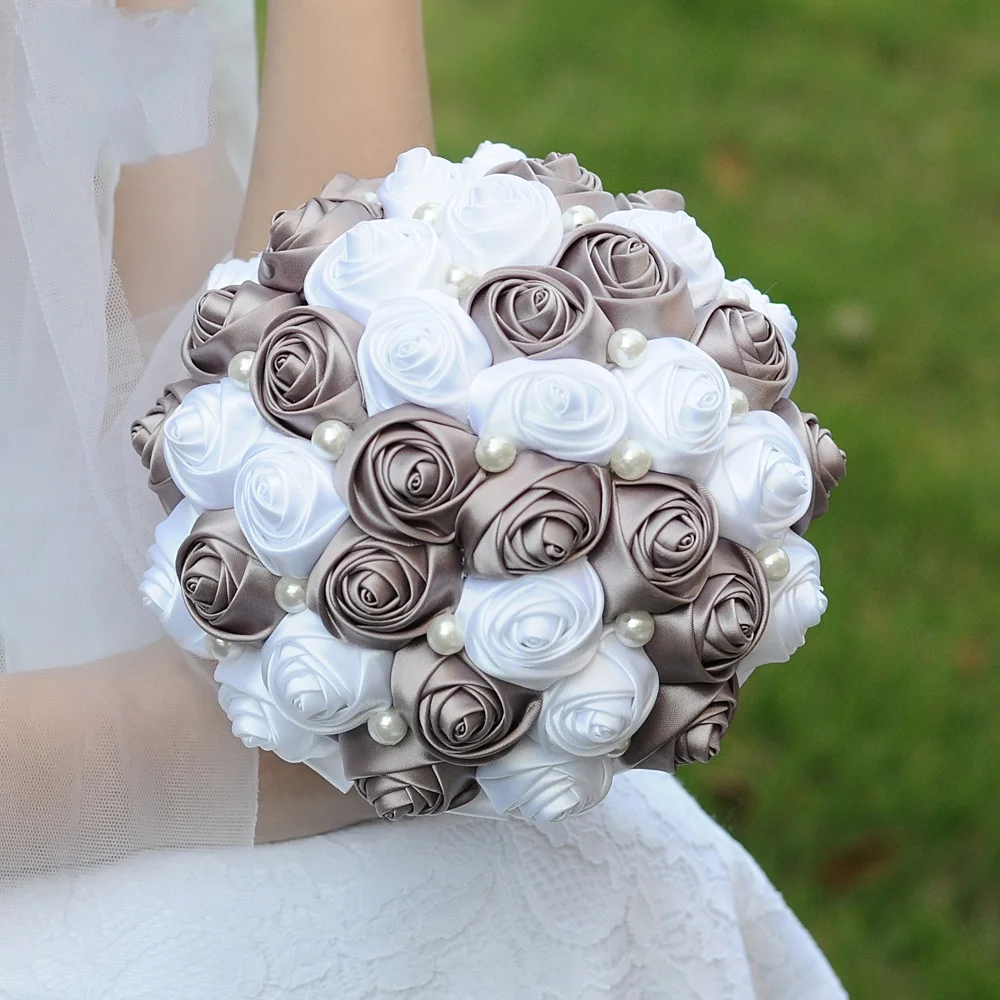 Bouquet de Casamento Roxo e Branco Bouquet de Noiva para Damas de Honra Flor Artificial Pérola Rosa Bouquet 7 Computers & Electronics