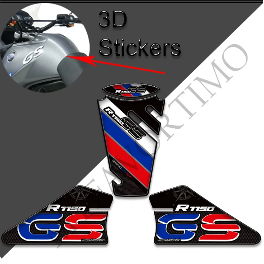 

Motorcycle Tank Knee Pad Grips Stickers Decals Protector Gas Fuel Oil Kit ADV Adventure For BMW R1150GS R 1150 GS R1150 GSA