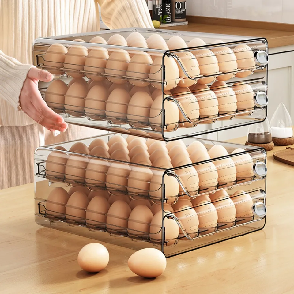 Rolling Egg Tray For Refrigerator, 36 Eggs Large Capacity
