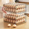 Clear 60 Egg Container for Refrigerator, Egg Holder for Fridge,Stackable Eggs Storage Container, Egg Fresh Storage Box Tray 1