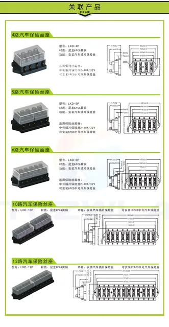 12 Pezzi Fusibili Auto Assortiti - 20A/25A/30A/40A/50A/60A Per Auto, Camion, SUV E Barche - Foto 6
