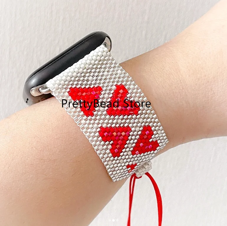 Smart Watch Band For Women Tassel Jewelry Strap Watch 38Mm 40Mm 42Mm 44Mm Bands For Apple Watch Miyuki Seed Beads Bracelet