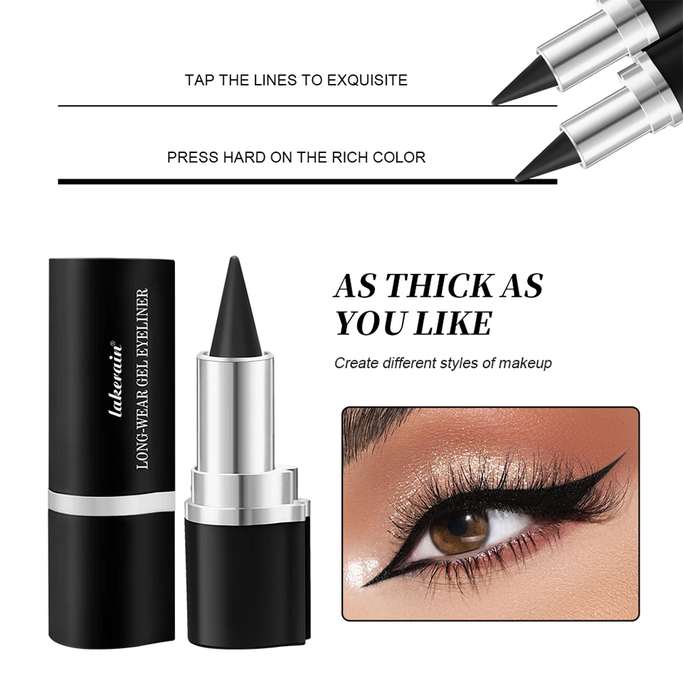 Description Picture 5 of itemMatte Tapered Quick-drying Eyeliner Stick Waterproof Long Lasting Sweat Proof Black Solid Rich Eyeshadow Eyeliner Pen Makeup