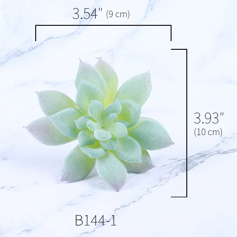 Artificial Succulent Flocking Plants for DIY Home and Garden Decor