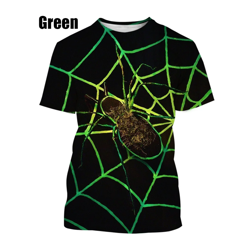 

2022 New Fashion Spider Web 3d Printing T Shirt Summer Casual Men/women Hip-hop Funny Harajuku Short-sleeved T-shirt Tops