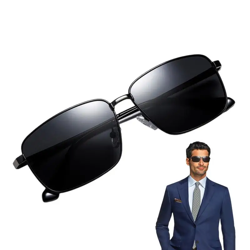Polarized Sunglasses Men Photochromic Lenses UV Protection Anti-Slip