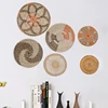 Rattan Wall Decor Hanging Woven Wall Plate Round Fruit Basket Boho Seagrass Decorative Trays for Living Room Bedroom Kitche 1
