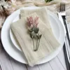 6pcs 32x32cm Gauze cotton Wedding Napkins Reusable Blue Trim Tea Towel Rustic Retro Burrs napkins For Dinner,Party,Weddings 6