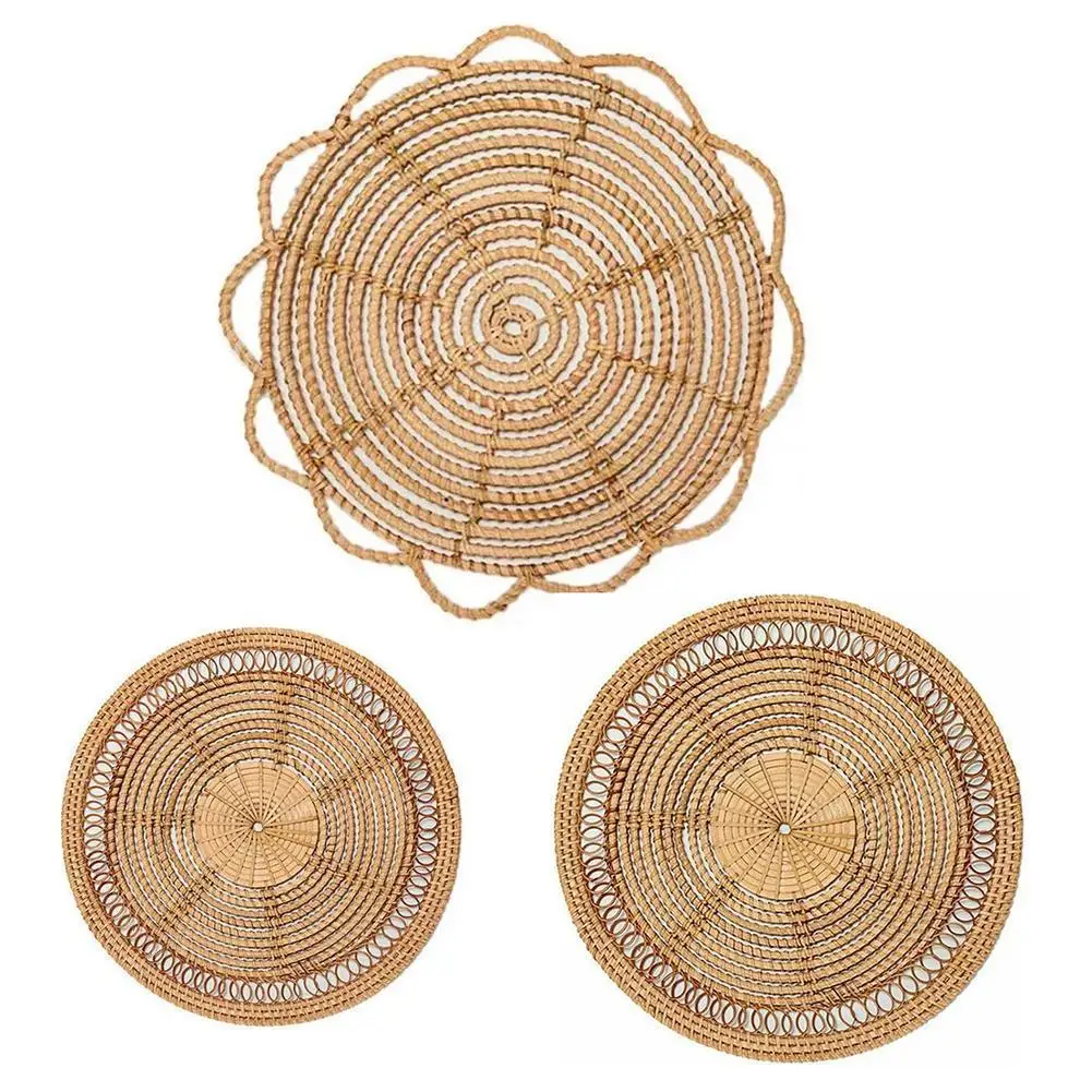 

INS Handmade Rattan Wall Hanging Decor Natural Wicker Bohemia Style Decoration Rattan Decor Woven Wall Decor Woven Wall Hanging