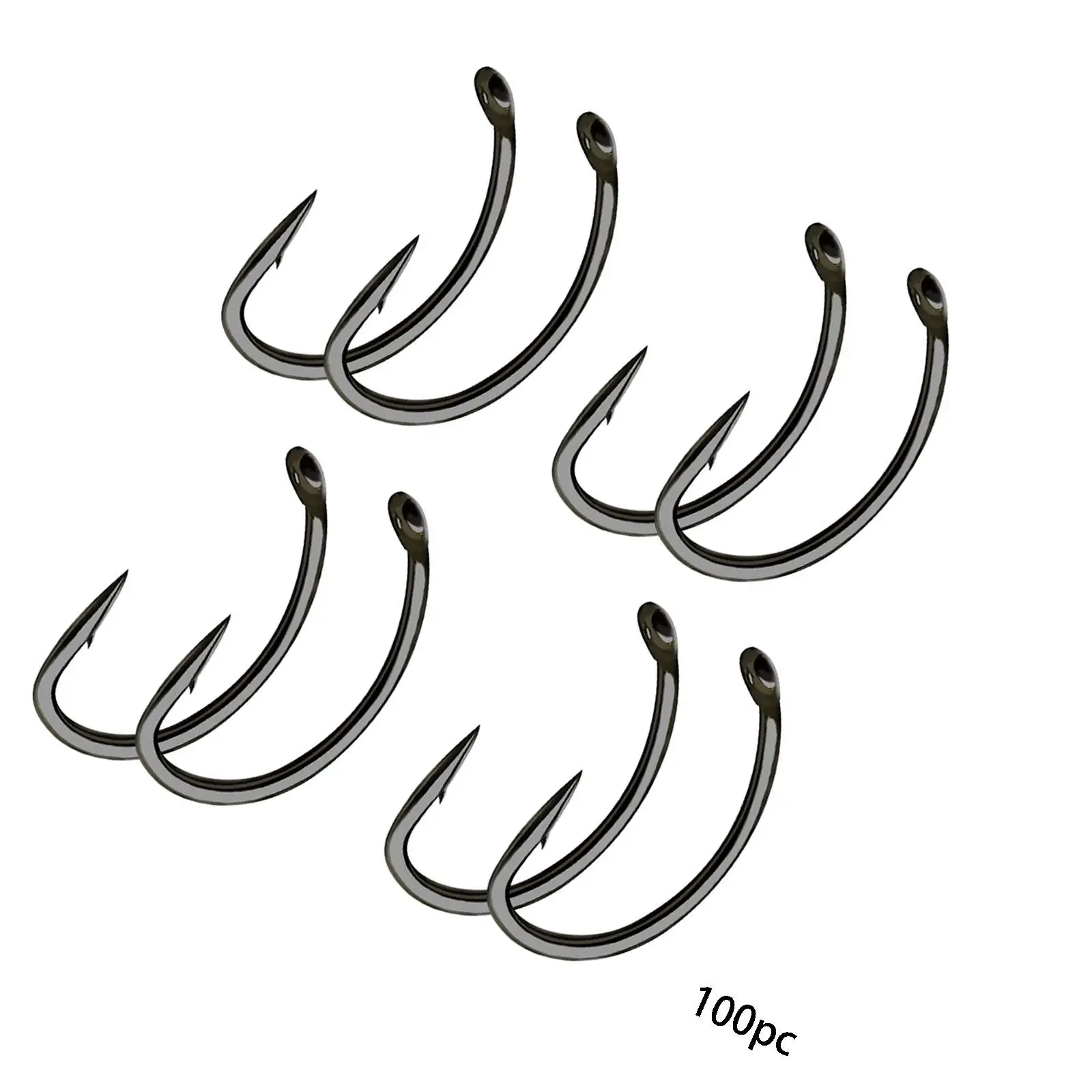 100Pcs Barb Curved Fly Fishing Hooks Gear for Fishing Lures Fly Tying Hooks