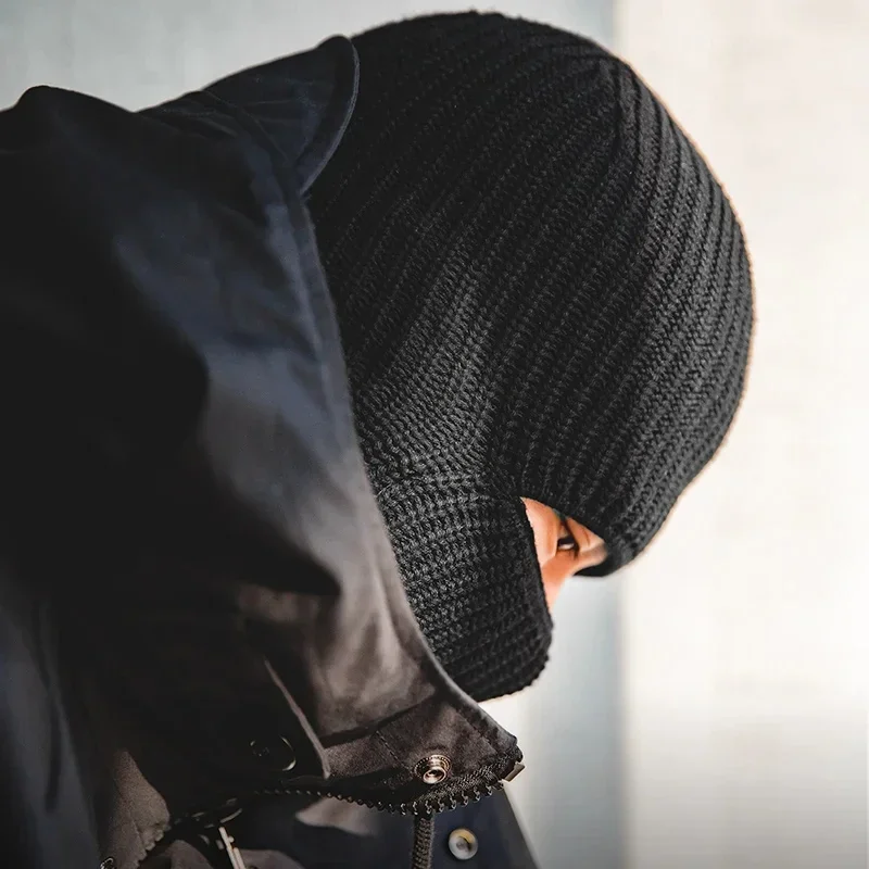 Men Winter Skullies Beanies Hats For Women Knitted Woolen Scarf Caps Balaclava Mask Gorras Bonnet Thick Warm Handmade Hat - 5