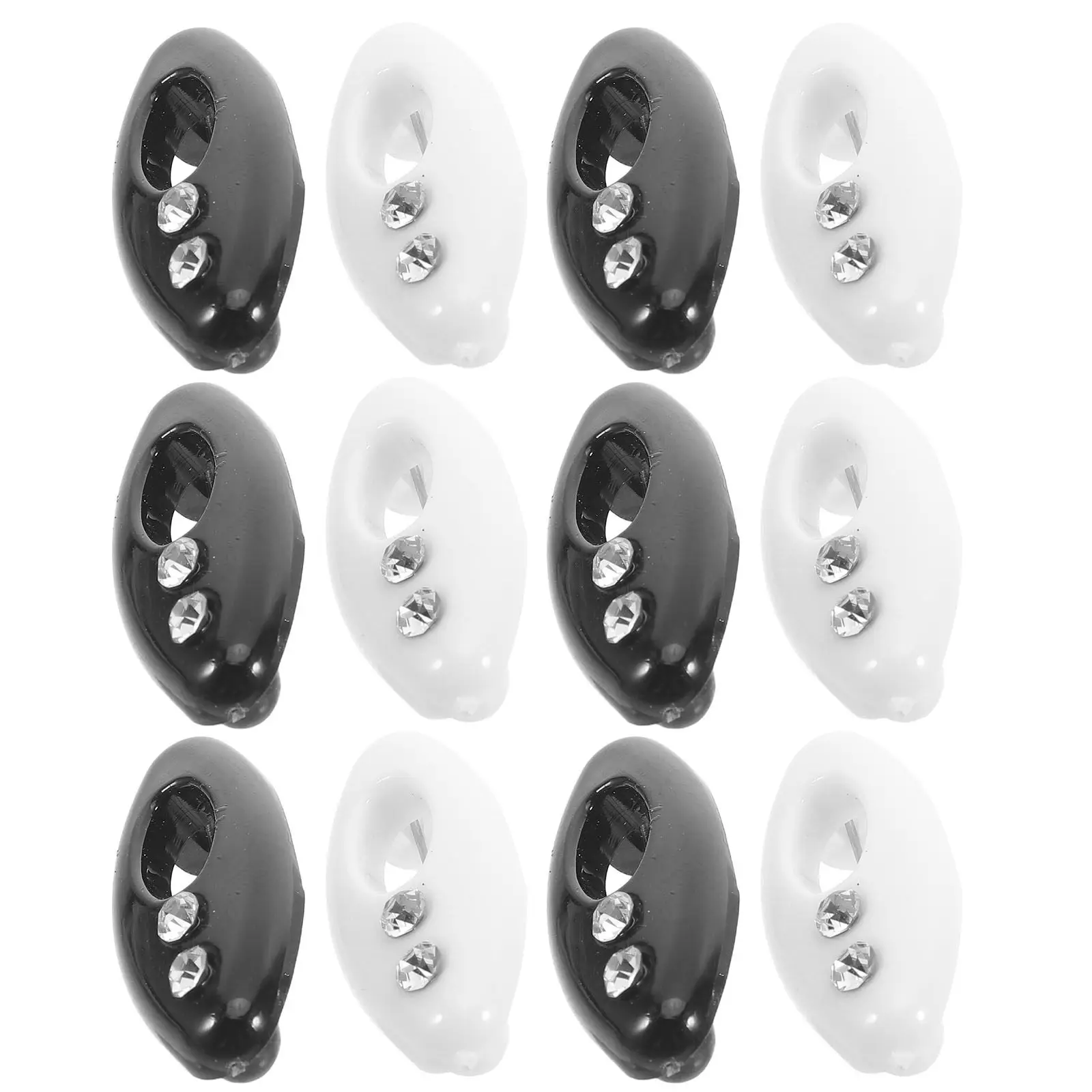 12Pcs 스카프 홀더 핀 라인스톤 안전 브로치 헤드스카프용 플라스틱 클립 스웨터 숄 다용도 일상 사용