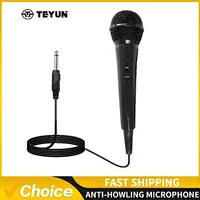 B12 Best karaoke Microphone with On and Off Switch Wired Karaoke Mic with 16.4ft XLR Electret Condenser Microphone for Singing