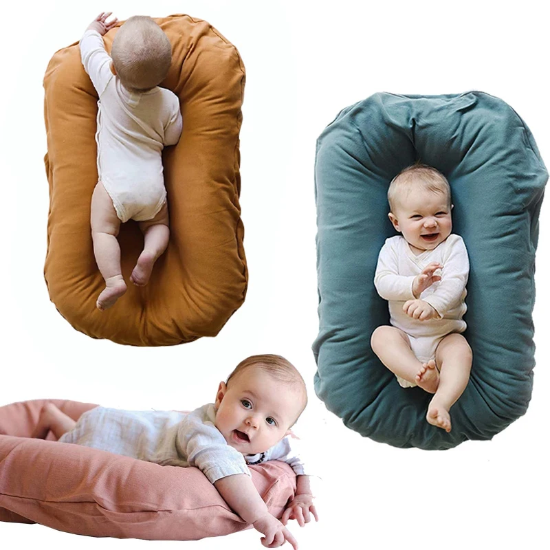 

75*45cm Baby Nest Bed Newborn Baby Crib Portable Children‘s Cradle For BoysGirls Travel Bed Infant Bassinet Bumper toddler bed