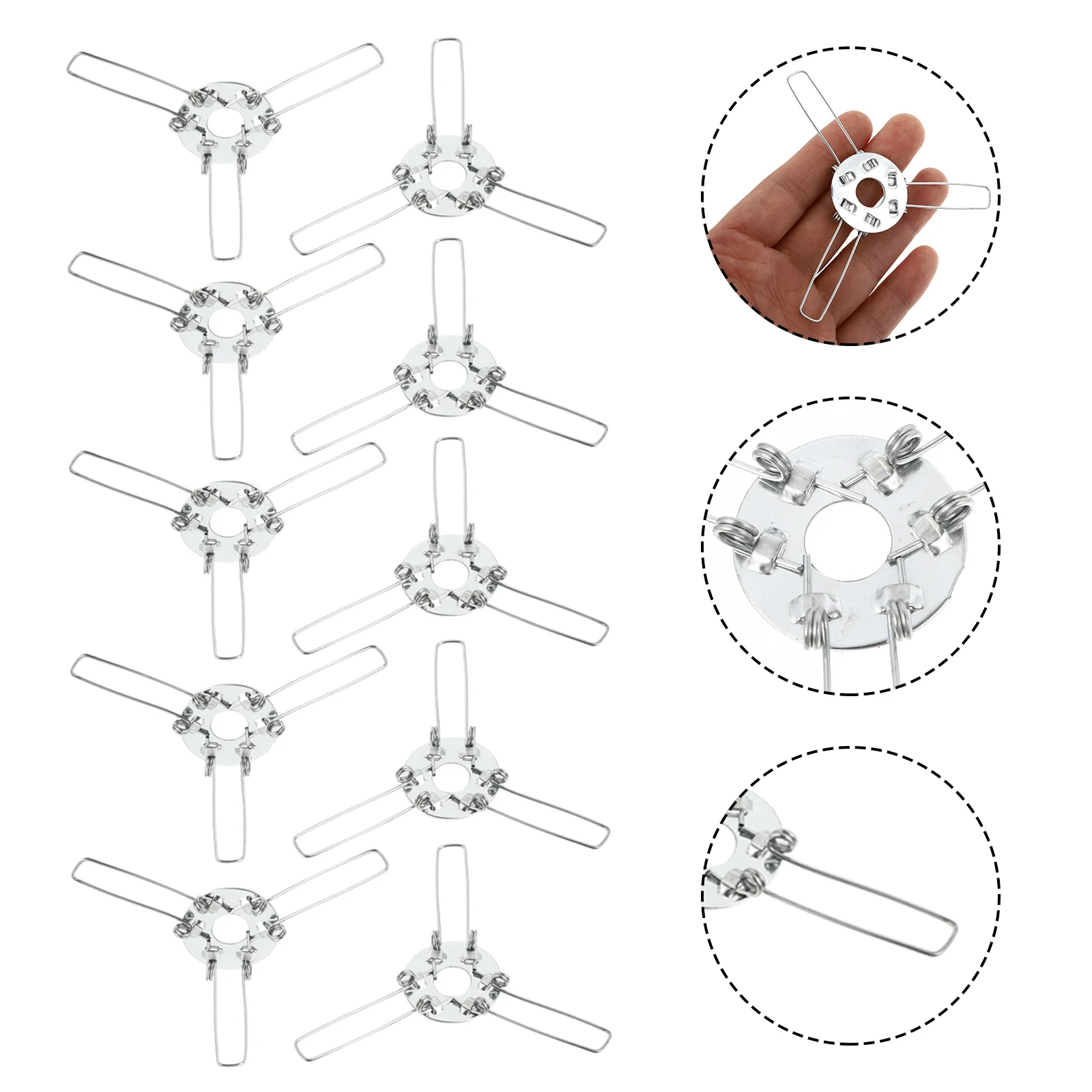 

20 Pcs Lamp Shade Trident Light Holder Spring Creative Clip Accessory Buckle Lampshade DIY Accessories Fixing Clips Support