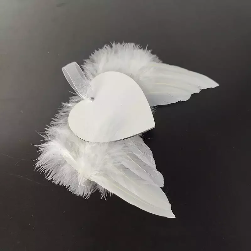 Ornamentos MDF com Angel Wing Sublimation, Decoração