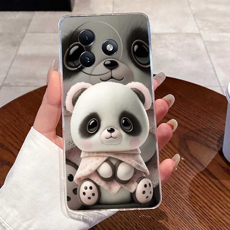 Clear Case with Cute Love Rabbit Cartoon - Luxury Soft Silicone TPU Cover