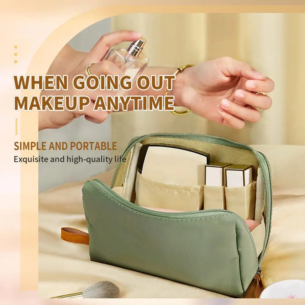 Bolsa de maquillaje Simple para mujer, bolsa de aseo impermeable, monederos, gran oferta, F1I5
