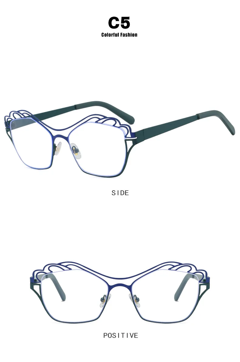Vintage Metall-Schmetterlingsrahmen Anti-Blaulicht-Brille Damen Herren Mode Luxusmarke Lesebrille Augenschutz Optische Brillen – Detail 13