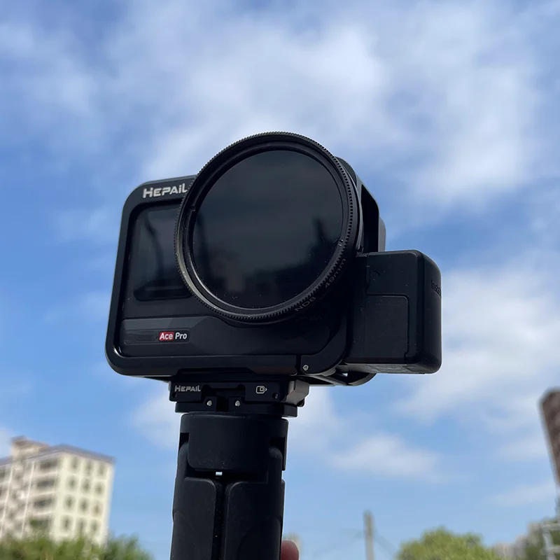Supporto Filtro Per Insta360 Ace Pro/Ace - In Lega Alluminio E Silicone | Impermeabile E Compatibile 49mm
