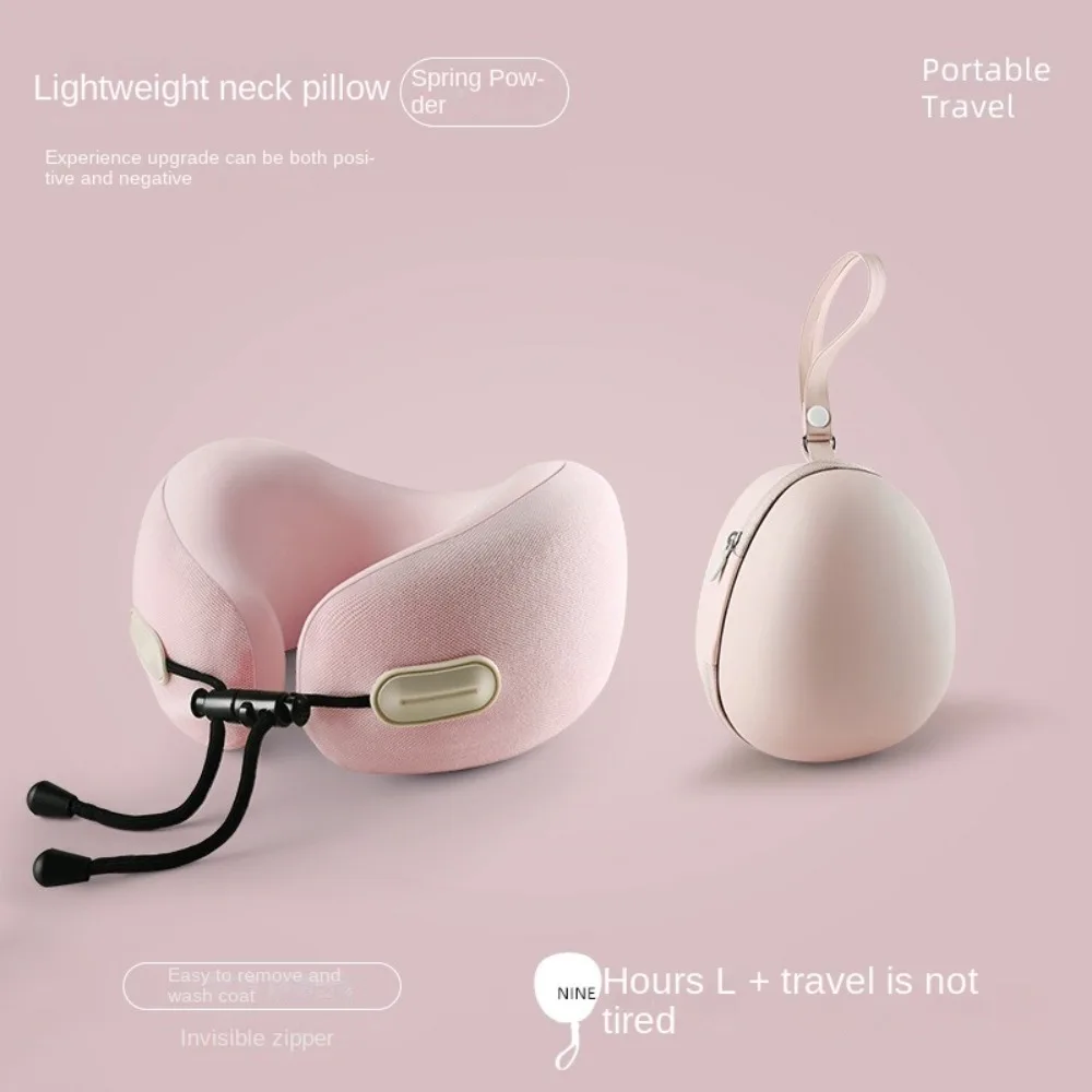 Ergonomic U-shaped Travel Pillow Head Support with Storage Bag Office Nap Pillow Soft Foldable Neck Cushion Business Trip