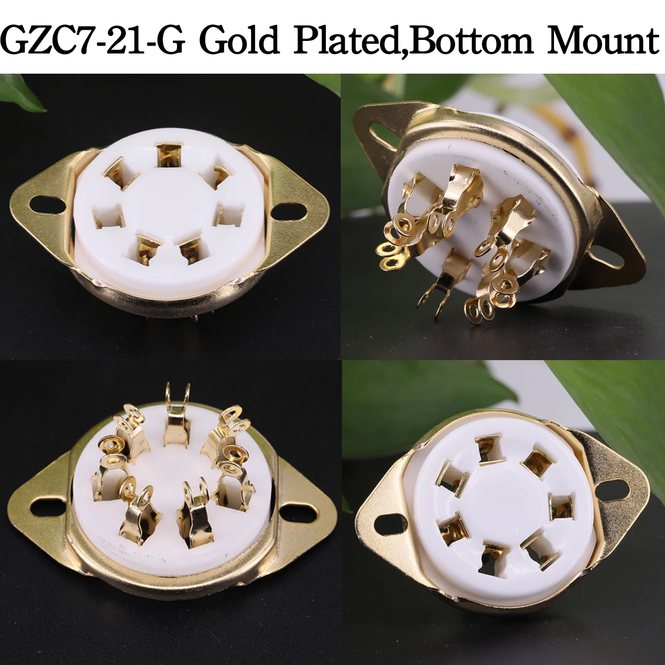 U7B 7PIN Tube Socket Ceramic Valve Base GZC7-2 6A6 FU25 826 832 53 Vintage Audio Amplifier DIY Bottom Top Mount 1PC