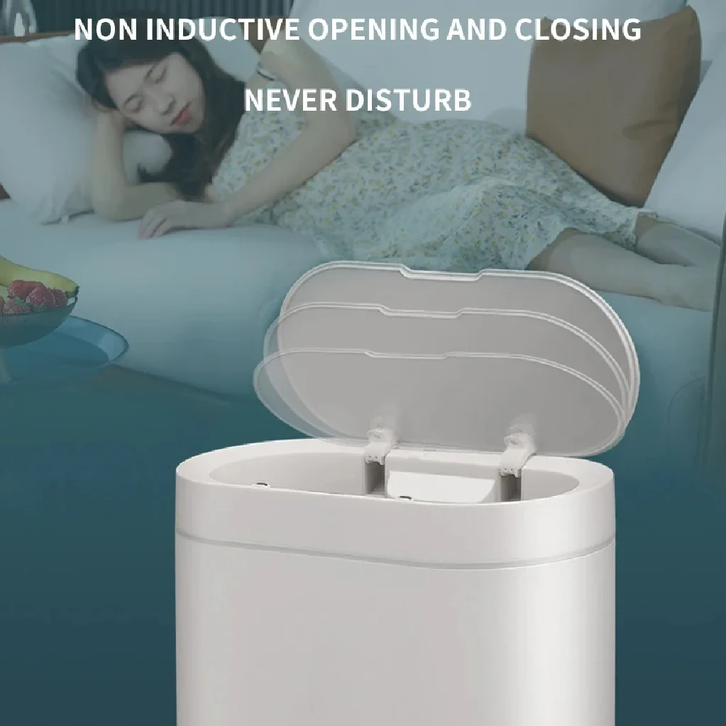 7L Smart Induction Trash Can Automatic Intelligent Sensor Dustbin Electric Touch Trash Bin for Kitchen Bathroom Bedroom Trash 4