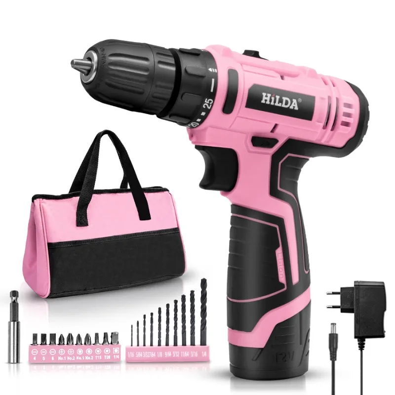 Professional Nail Drill Machine Wireless Rechargeable Electric Screwdriver Domestic Multifunctional Brushless Hardware Tools Bag