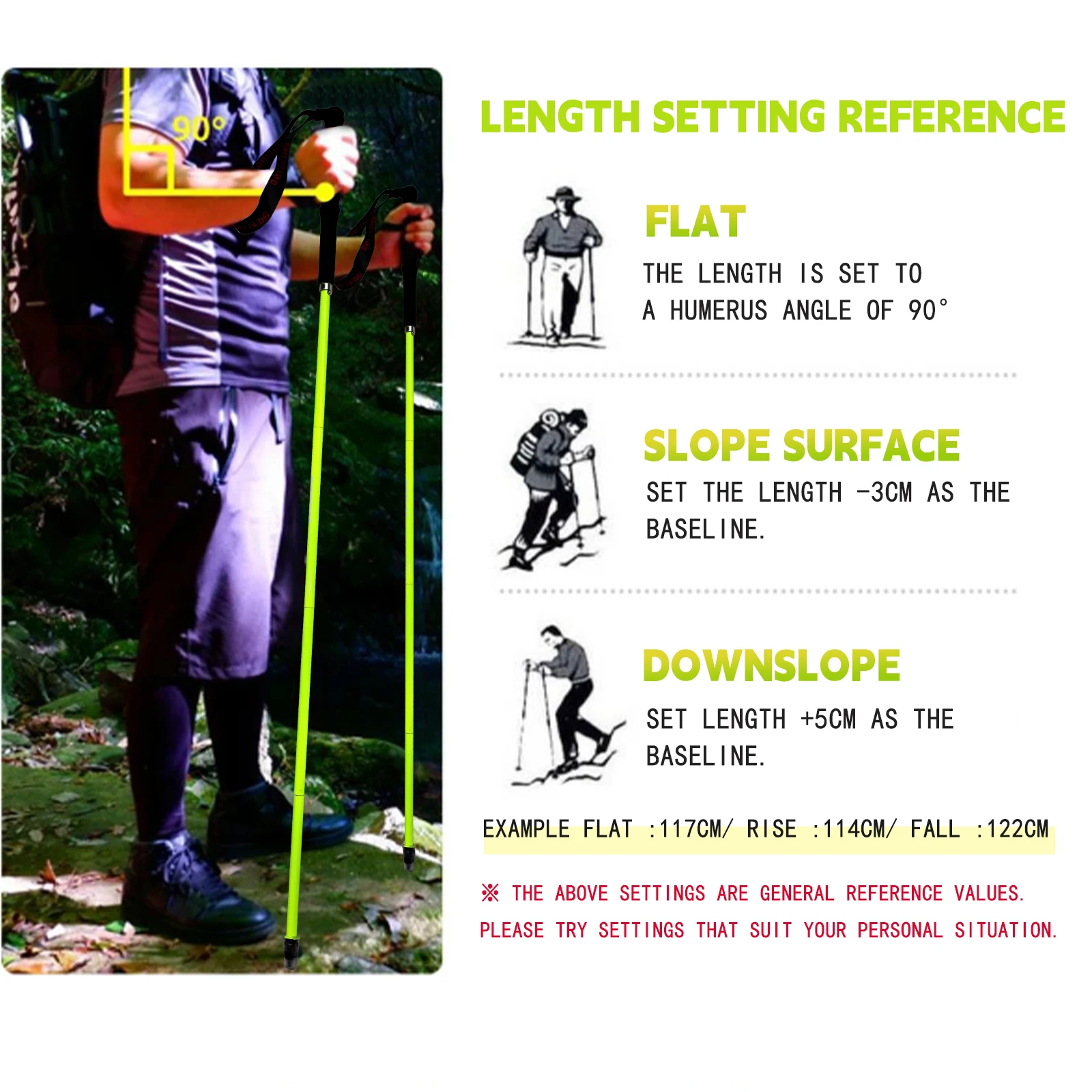 OKHEALING Black Tech T700 Ultra Carbon Trekking Poles Sticks Hiking Poles Walking Sticks Lightweight Folding Hiking Accessories 6