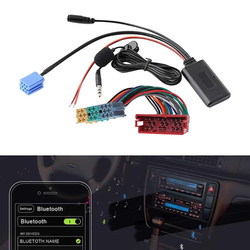 Фото Автомагнитола Bluetooth аудио Микрофон Гарнитура микрофон адаптер ISO 8Pin для-Gamma 5 MFD Sharan Lupo-Polo 6N2 9N №1