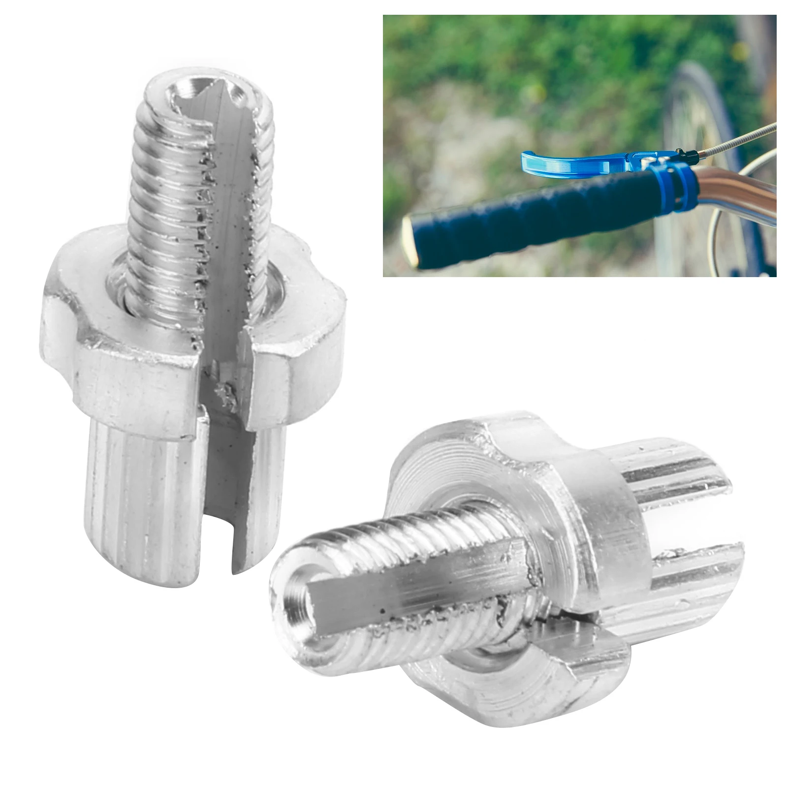 Brake Adjusting Screws M7 Brake Lever Adjuster Screws Fastener Silver Aluminium Alloy for Road Mountain Bikes