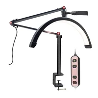 Half Moon Light LED Video Light Ring Fill Lash Light Adjustable For Nail Beauty Salons Tattoo Makeup Eyelash Lamp Manicure Table 2
