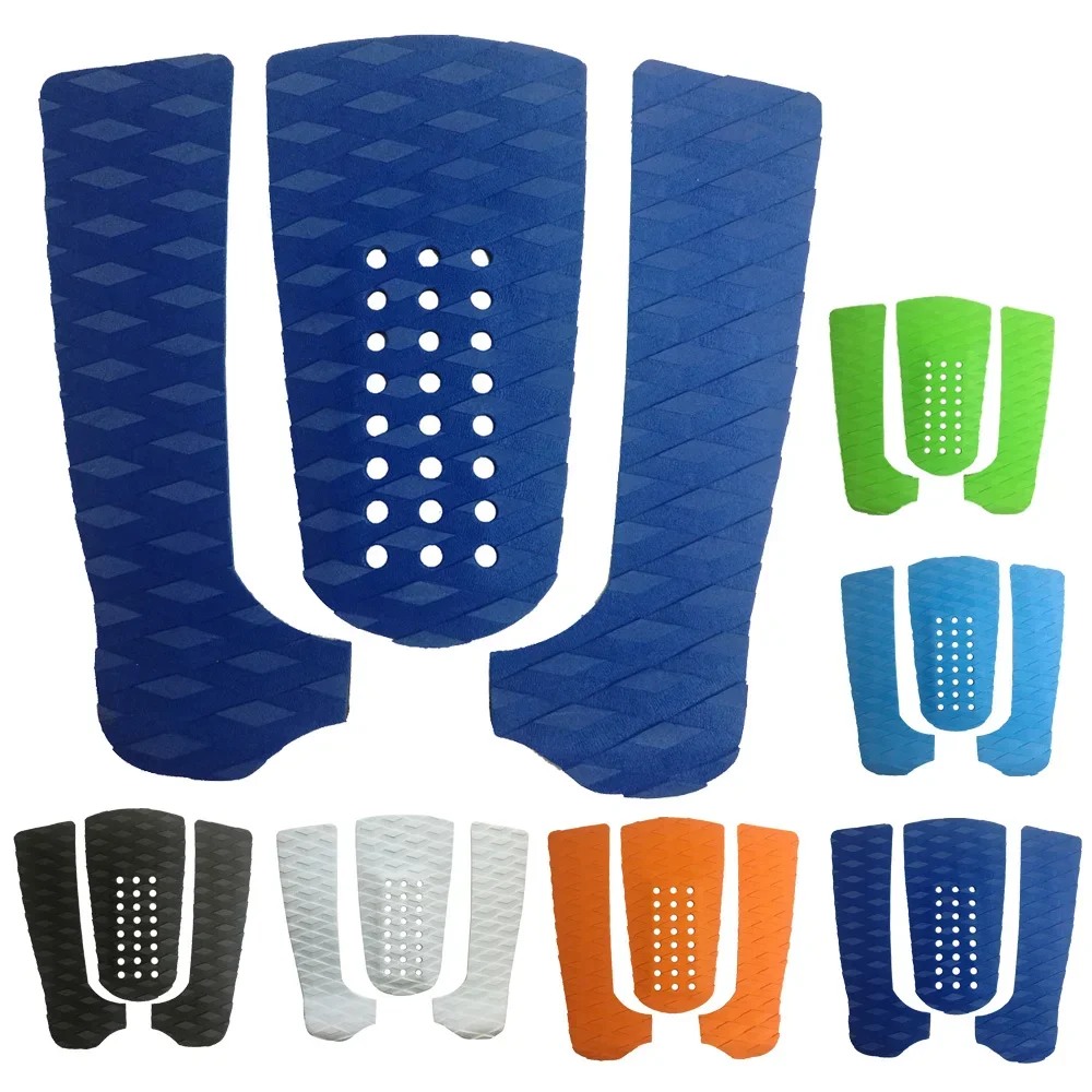 harayaa 3 pièces Planche de Surf Traction Pad Deck Grips Mat Decking Accessoires Board Pads Deck Tail Pads pour Skimboard Fish Board Paddle Board, Blanche