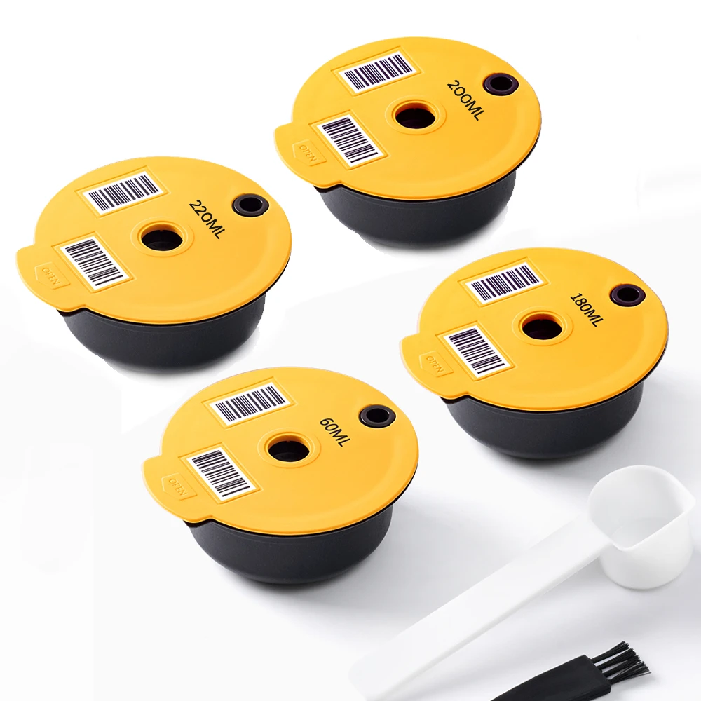 200/220ml Reusable Coffee Capsule Pods Coffee Capsule Pod Silicone Lid Compatible with Bosch