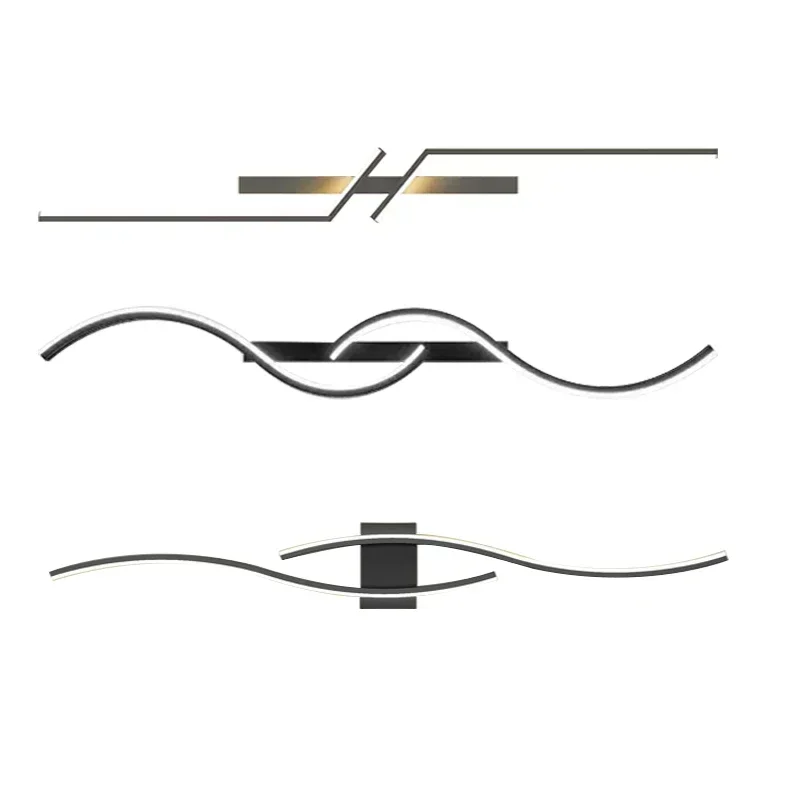 Modern LED Wall Lamp 100/120CM Long Strip Wall Sconce Living Room Bedroom Bedside Bar Home Decor Remote Control Led Lustre