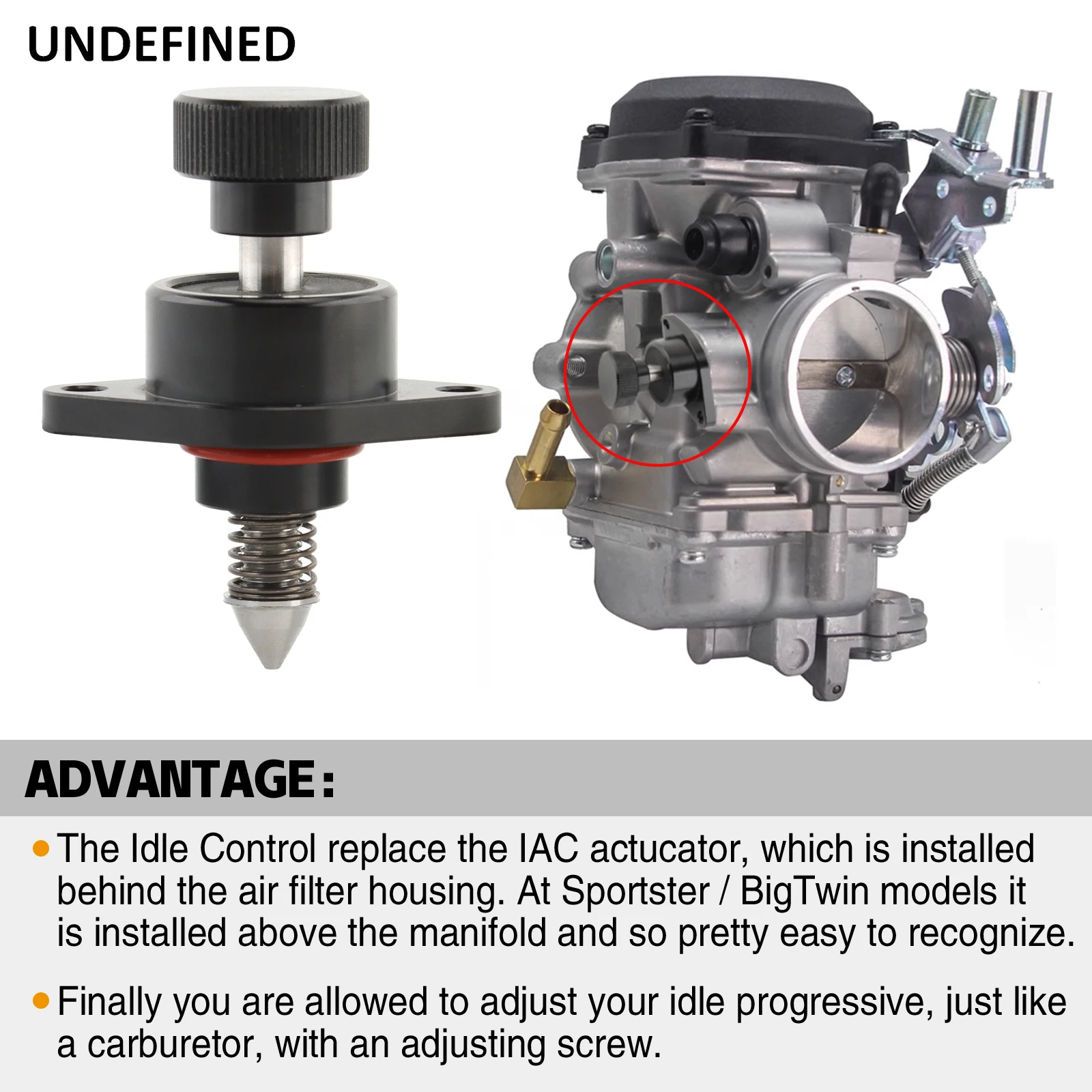 Black Motorcycle Idle Speed Adjusting Screw Carburetor Idle