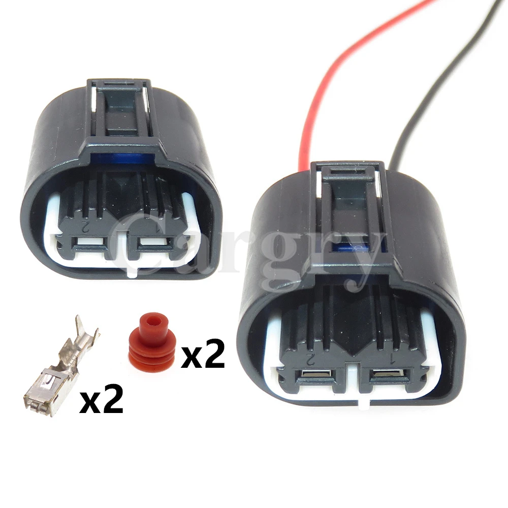 1 Set 2P 2-968643-1 Auto Starter Waterproof Socket With Terminal Automobile Adapter Car Wire Cable Electrical Connector