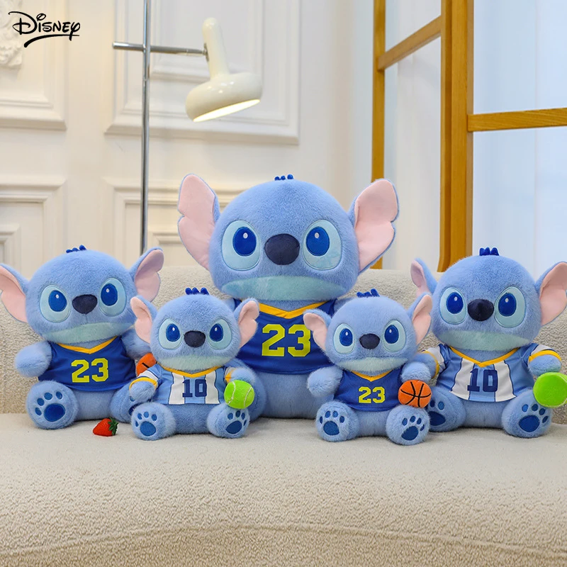 New Product Disney Cartoon Stitch Plush Doll Pillow Basketball Cartoon Baseball Creative Stitch Plush Pillow New Year Gift