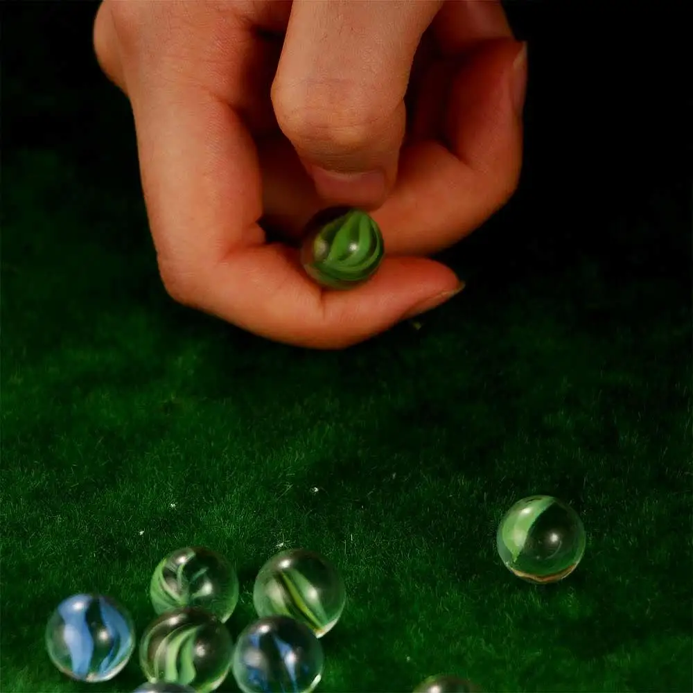 10/50PCS 25/14mm Colorful Glass Marbles Toy Kids Marble Balls Run Game Solitaire Toy Accs Vase Filler&Fish Tank Home Toy Gift 5