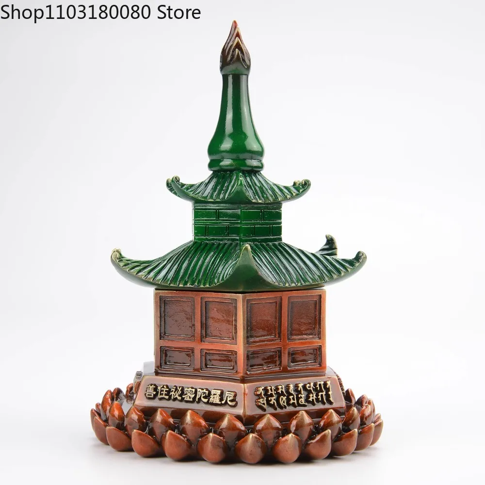 

Copper Brass Dabao guangbo pavilion Good at staying secret Doloni Stupa statue Tibet Pagodas Sarira Dagoba sculpture