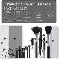 18-in-1 Computer Keyboard Cleaner Brush Kit Earphone Cleaning Pen For iPad Phone Screen Cleaning Tools Keycap Puller Holder 2