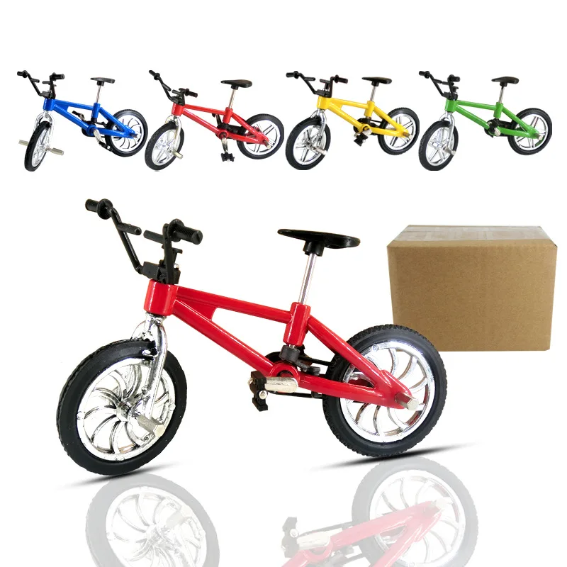

1:18 Alloy Bicycle Model Diecast Metal Finger Mountain Bike Racing Toy Bend Road Simulation Collection Toy for Children 4Pcs/box
