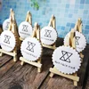 Mini Wooden Tripod Table Wood Easel Frame Triangle Phone Holder Office Meeting Number Name Card Stand Display Home Crafts Decor 5