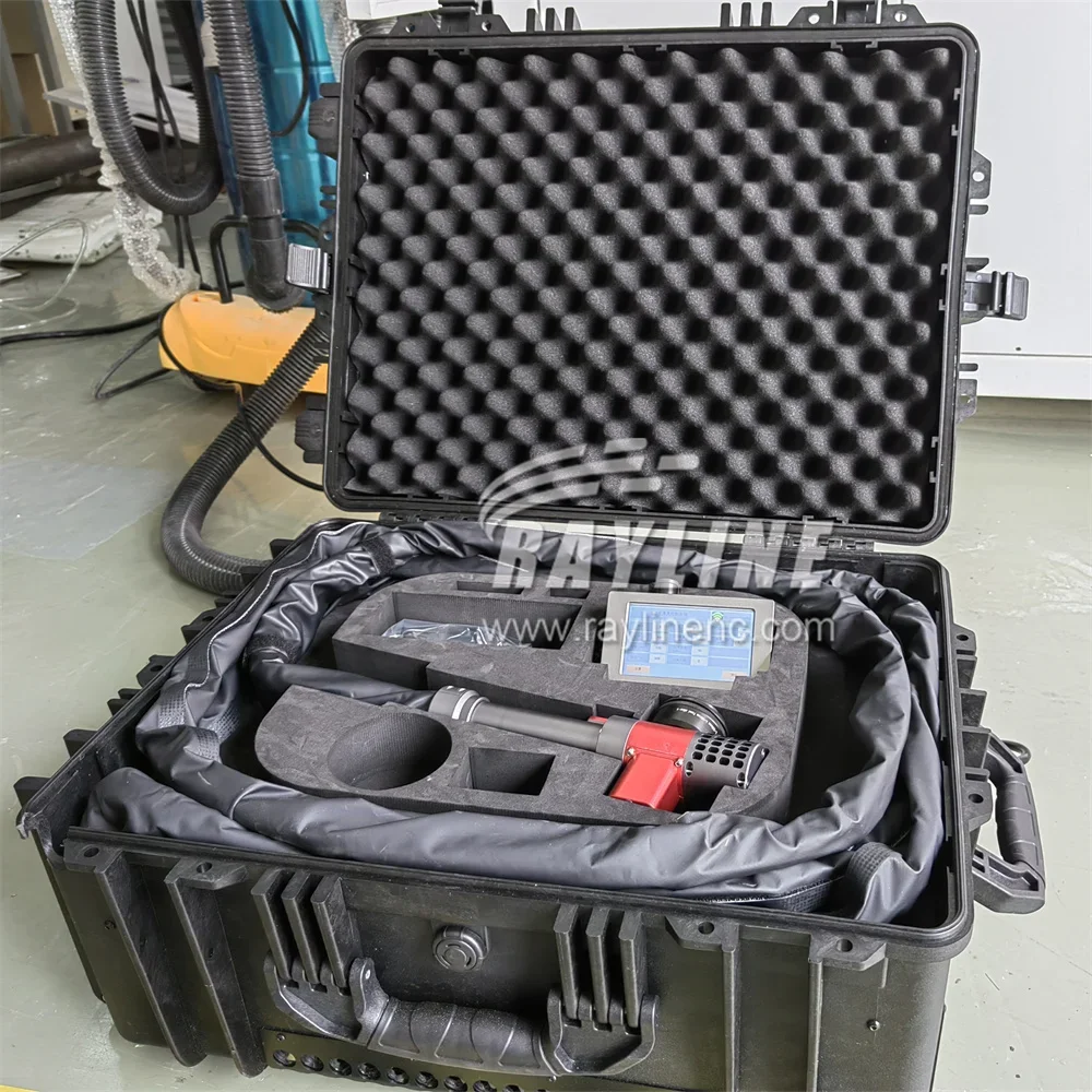 RAYLINE Handheld Portable Pulse Laser Cleaning Machine Type Light Weight Pulsed Rust Removal Cleaning Rust Removal Metal