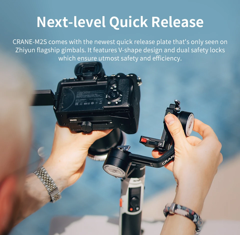 ZHIYUN Official CRANE M2S Cameras Gimbal 3 Axis Handheld Stabilizer for  Sony Canon Action Compact Camera Smartphones iPhone