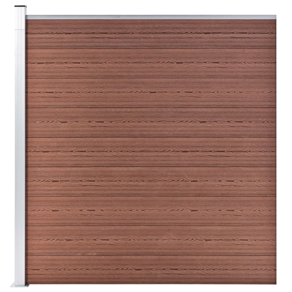 Recinzione Da Giardino Wpc 175X186 Cm Pannello Di Recinzione Da Giardino Marrone Recinzione Decorativa Antiruggine Per Animali Per Cortile Esterno Sca