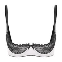 Soutien-gorge Sexy en dentelle pour femmes, Lingerie à armatures, demi-tasse, Push Up, sous-vêtements chauds, poitrine exposée, brassière à armatures 5