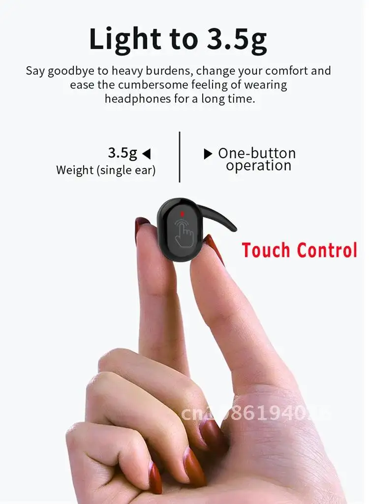 

Wireless Headphones Y30 Bluetooth Earphones Touch Control Sports Earbuds Microphone Works On All Smartphones Music Headset