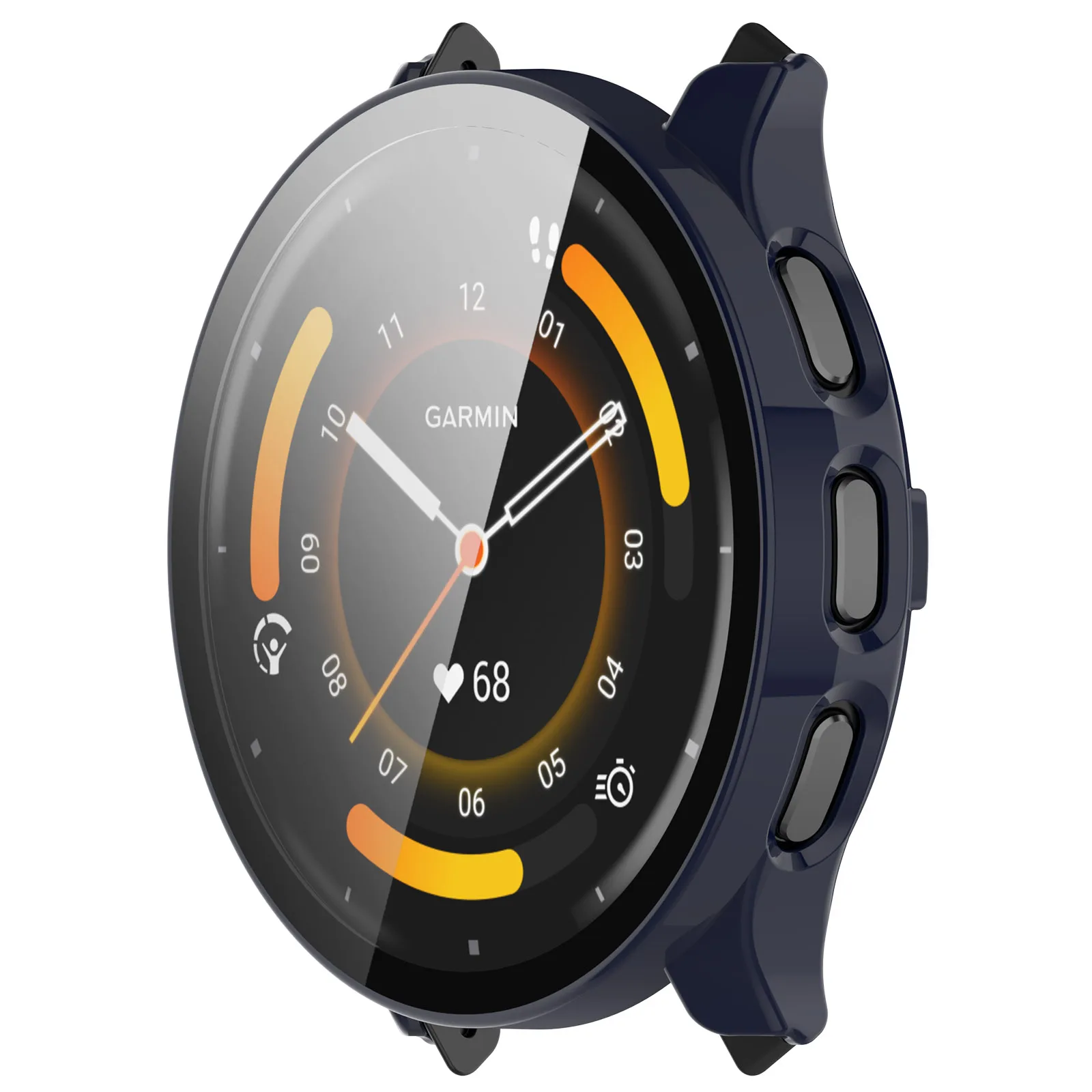 Premium Hard Shell Glass Screen Protector Frame Case for Smart Watches - Protective Cover Accessories