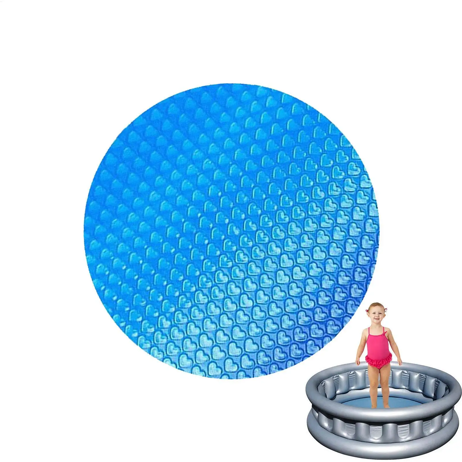 Solar Pool Cover Bubbles Pool Solar Cover Heat Retaining Hot Tub Cover Blanket Floating Spa Blanket For Inground And Aboves